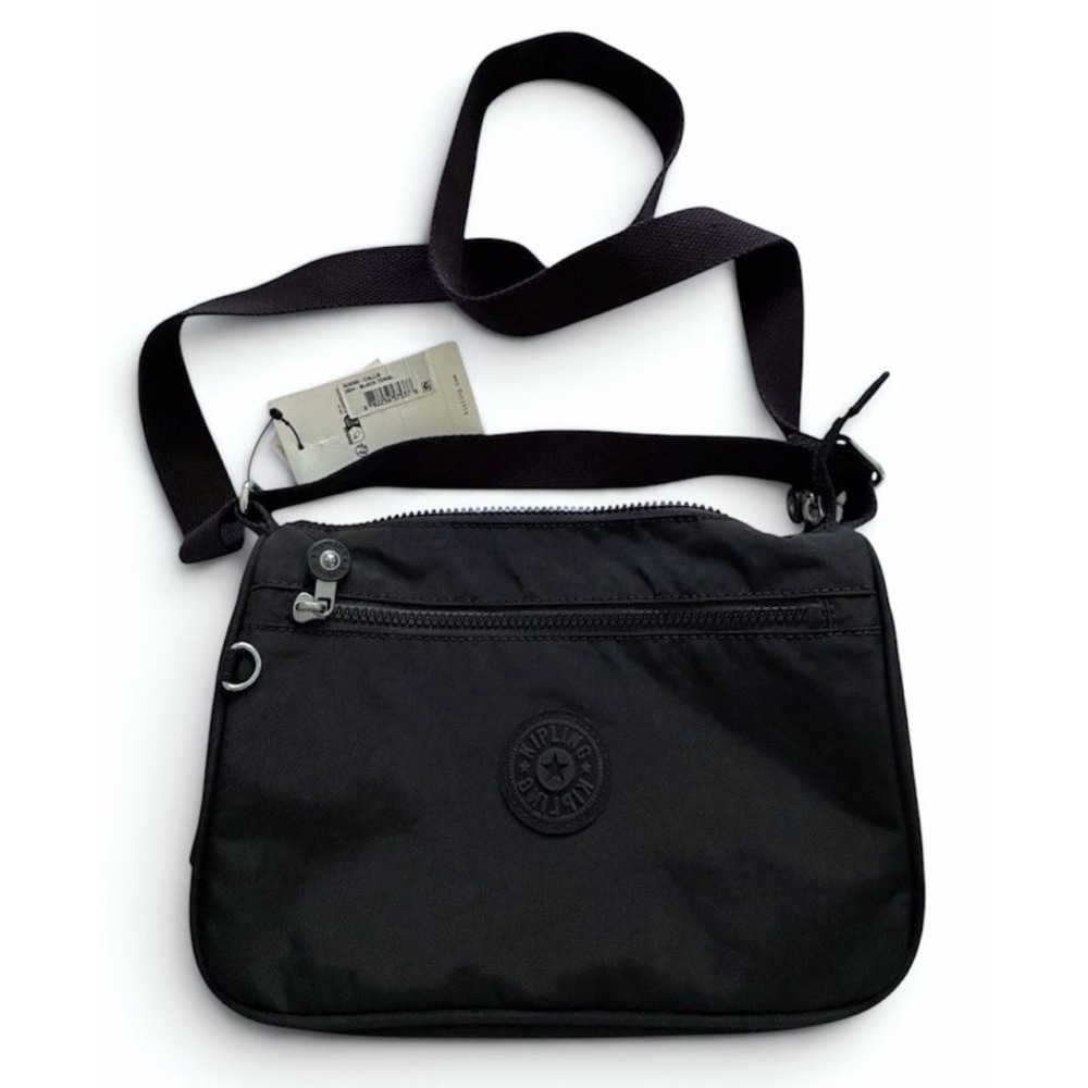 NWT Kipling HB6490 Callie Crossbody Shoulder Bag Purse Polyamide Black Tonal $94
